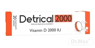 Detrical 2000 Vitamín D 1×20 tbl, výživový doplnok
