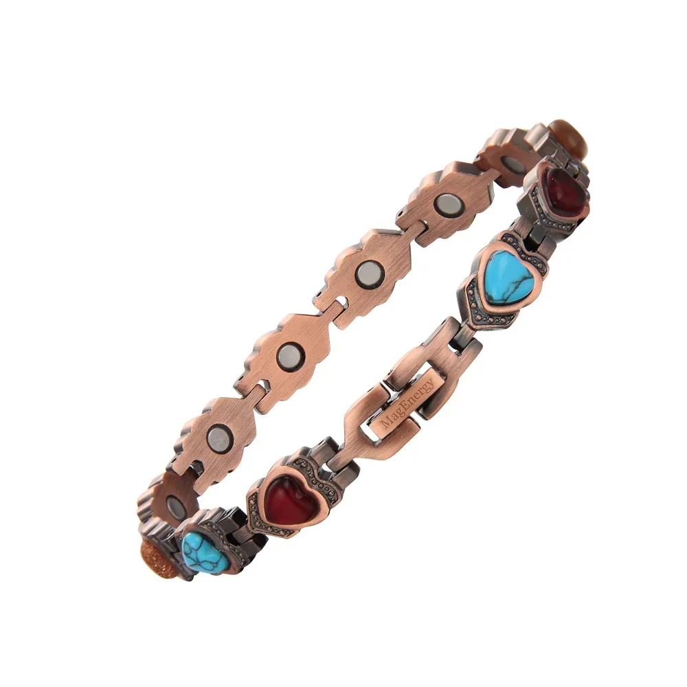Luxusný náramok magnetický medený – 0,8 cm