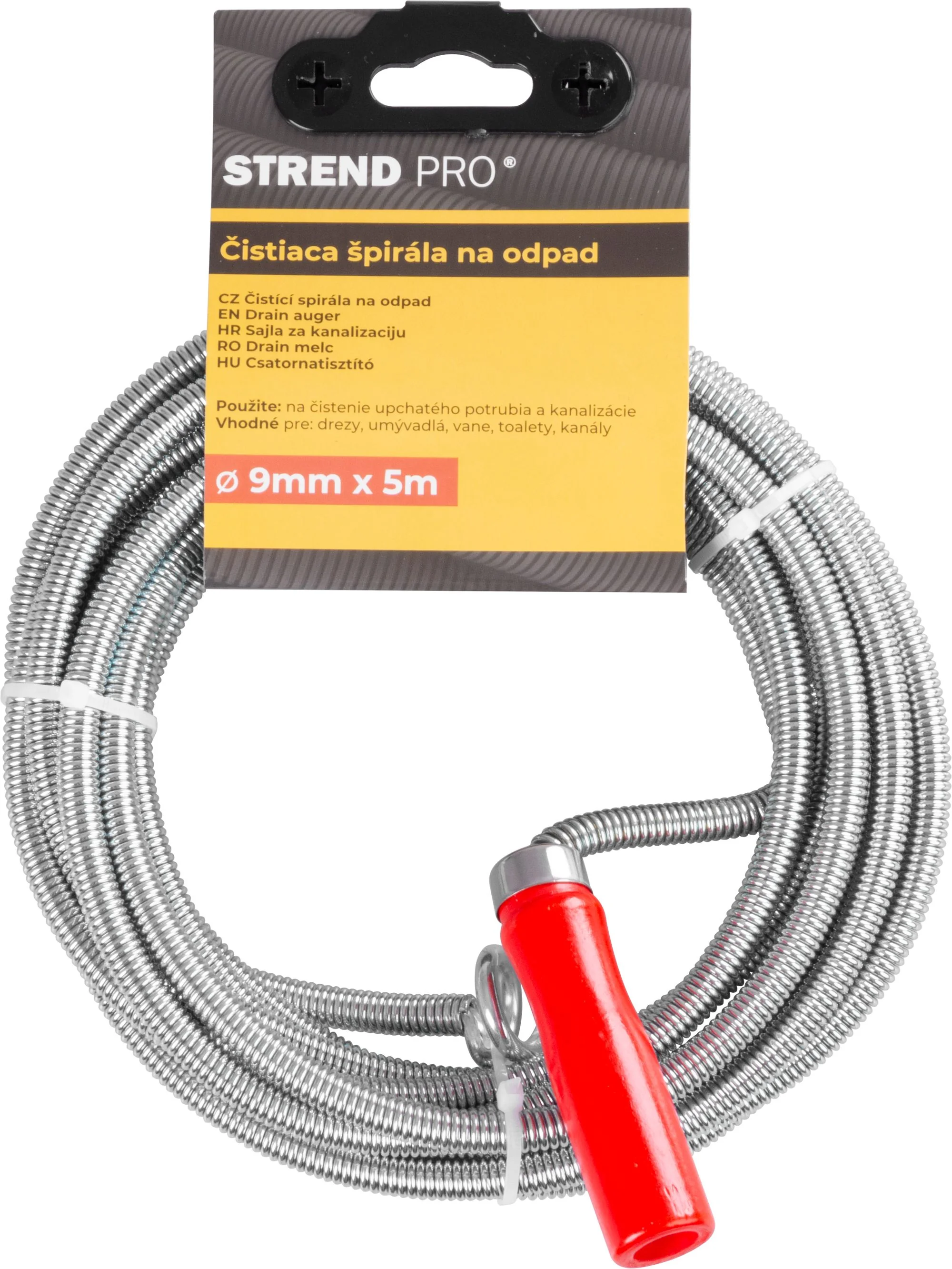 Strend Pro čistič odpadu PP3101, 1 ks Špirála na odpad, 10 m, 09 mm