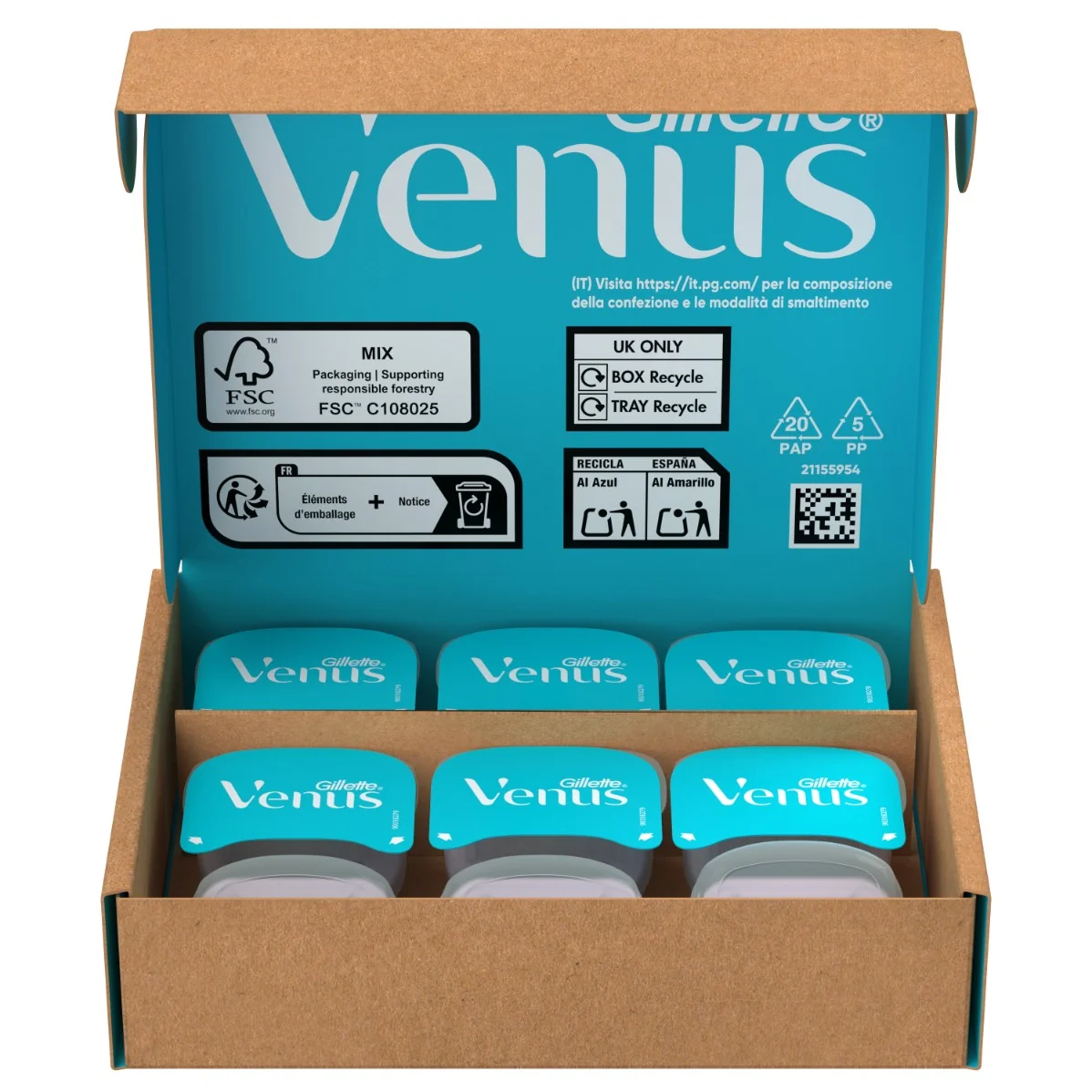 Gillette Venus Smooth náhradné holiace hlavice, 16 ks 16 ks