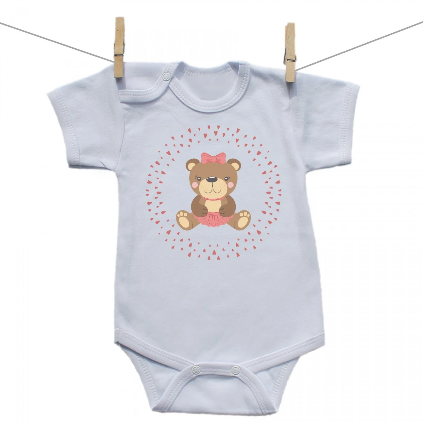 Boodyy Body s krátkym rukávom Medvedík Dievča Veľkosť: 98