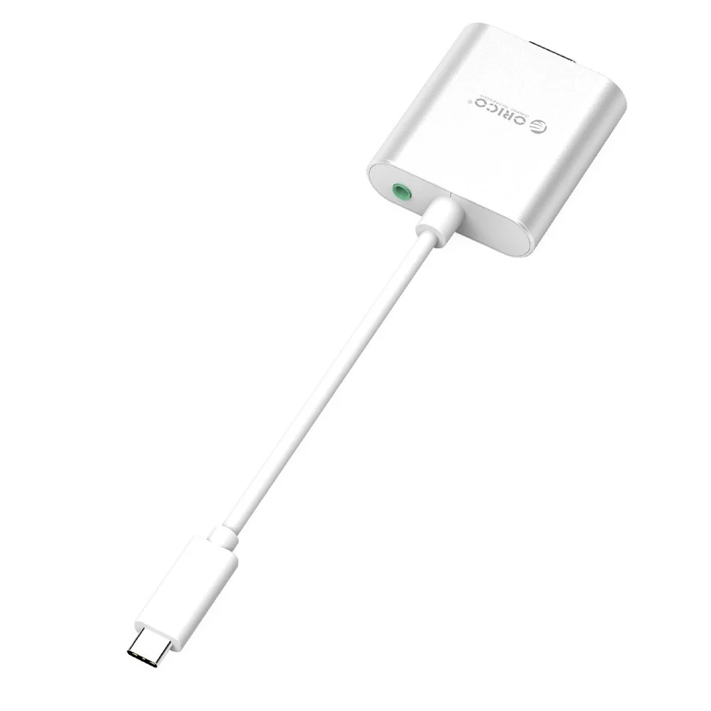 Orico PTAV adaptér USB-C / 3.5mm - VGA, biely