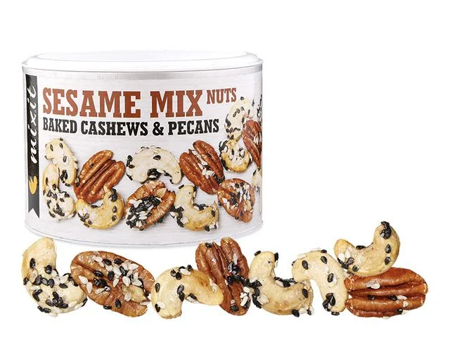 Mixit Oriešky Z Pece Sezam A Ružová Soľ 150g 1×150 g, zmes orechov so soľou a sezamom