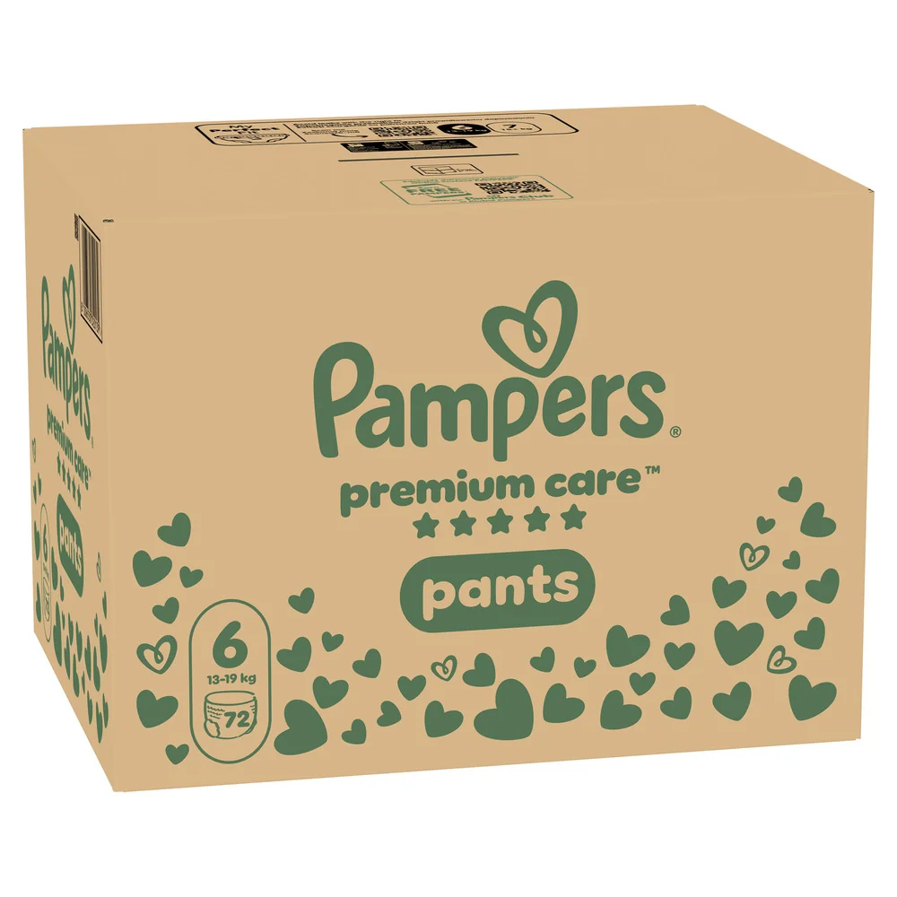 Pampers Premium Care Pants plienkové nohavičky veľkosť 6, 13kg-19kg 72 ks