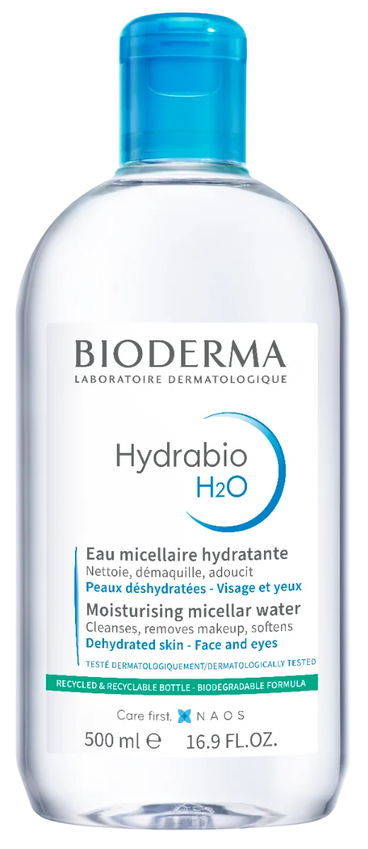 BIODERMA Hydrabio H2O micelárna voda na dehydratovanú pleť 1×500 ml, hydratačná micelárna voda