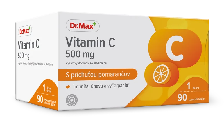 Dr. Max Vitamin C 500 mg 1×90 tbl, žuvacie tablety