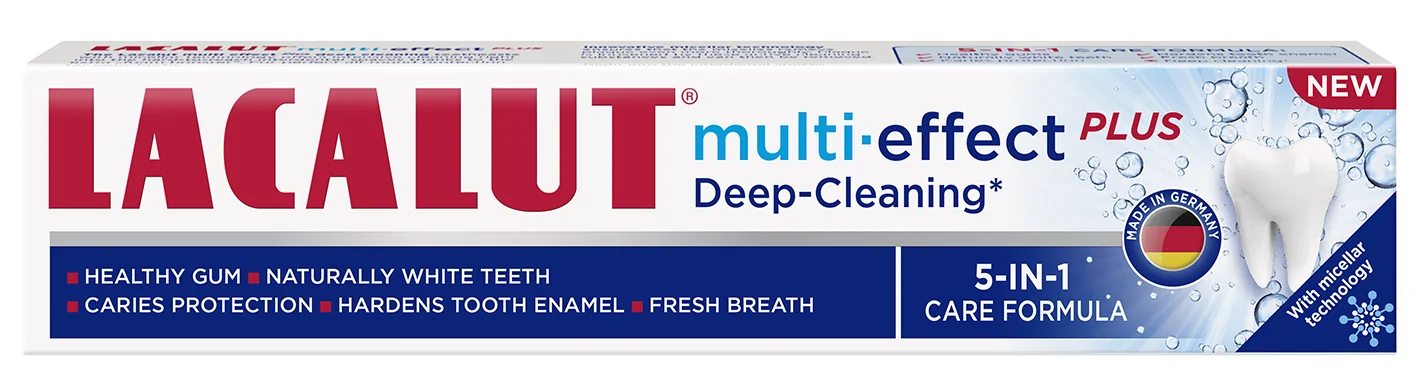 LACALUT multi-effect + deep cleaning zubná pasta 75 ml