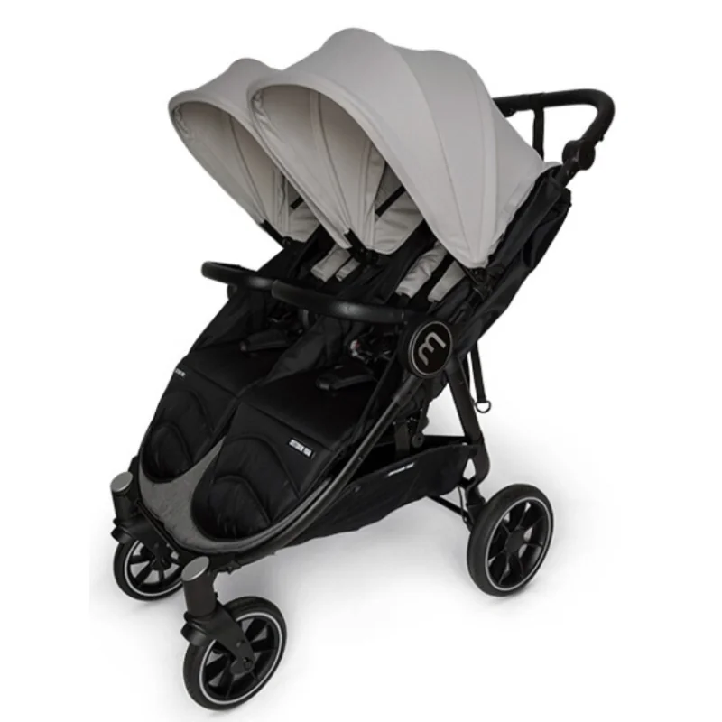Baby Monsters - Easy Twin 4 ultra úzky kočík pre dvojičky šedý