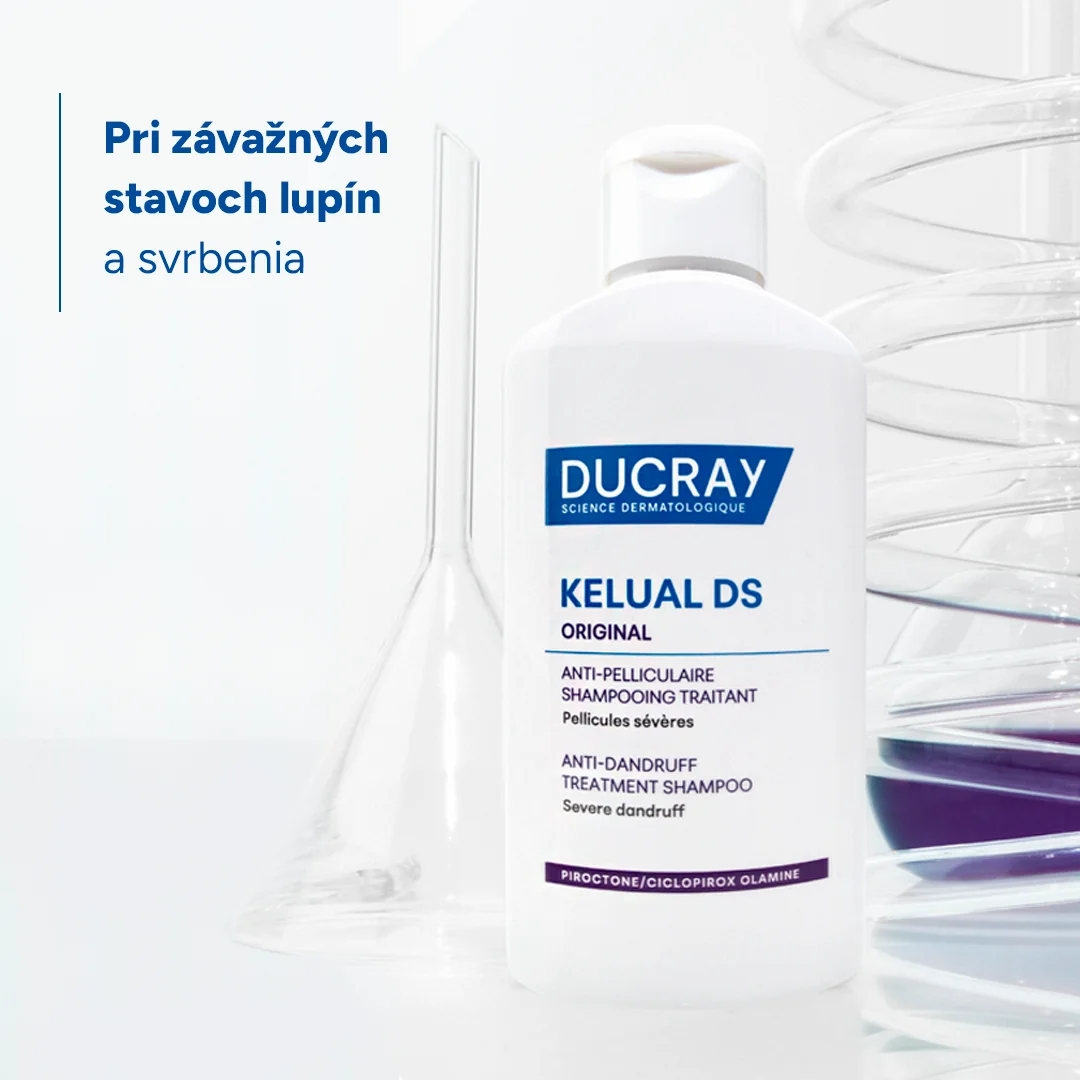 Ducray Kelual DS Ošetrujúci šampón pri závažných stavoch lupín 1×100 ml, šampón proti lupinám