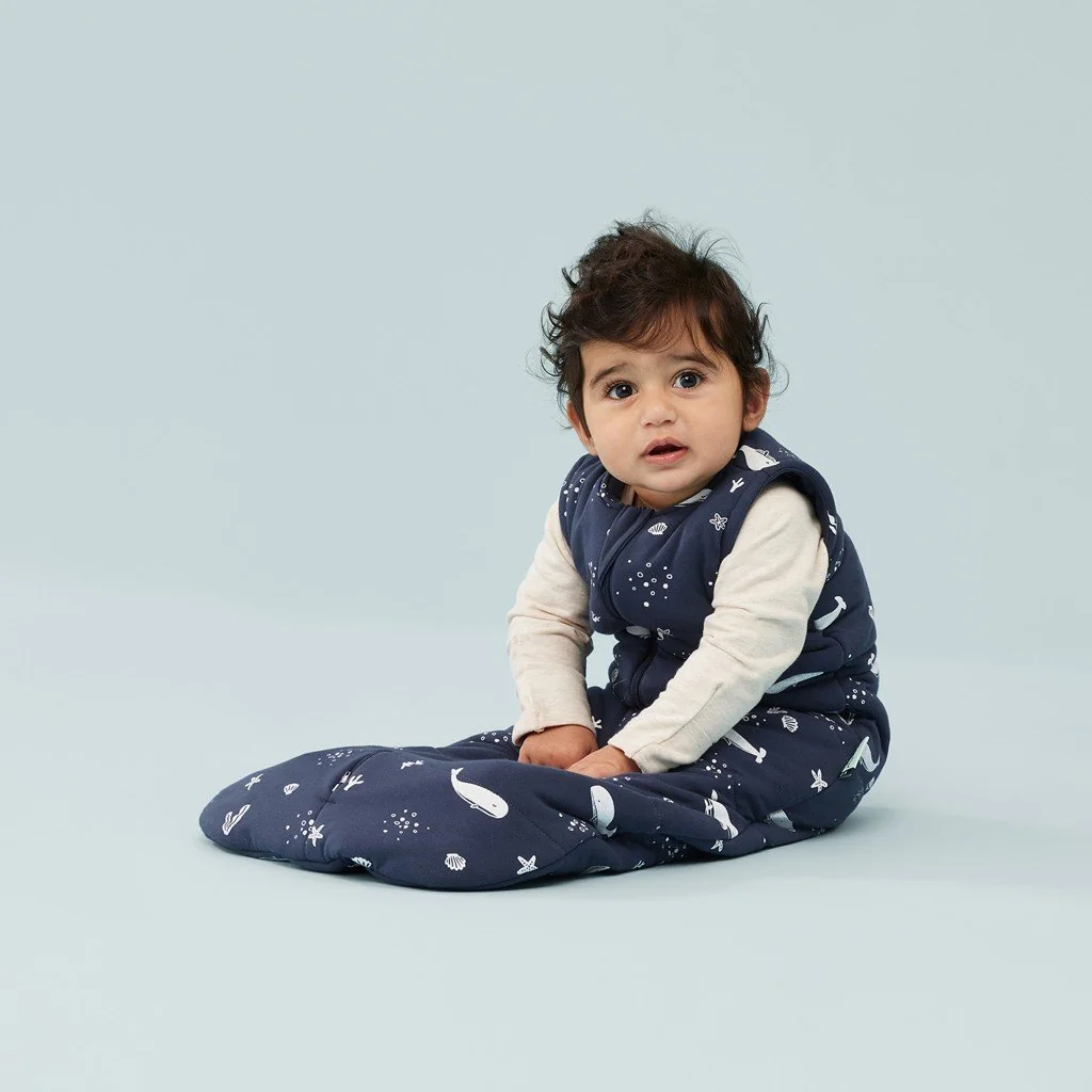 Vak na spanie organická bavlna Jersey Whale 3-12 m, 6-10 kg, 2,5 tog