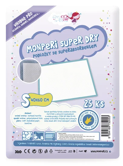 MONPERI Absorpčné podložky S (40x 60 cm) 1×1 ks