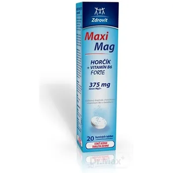Zdrovit MaxiMag HORČÍK FORTE (375 mg) + VITAMÍN B6 1×20 tbl, horčík + vitamín B6