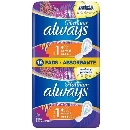 Always Platinum Duo 16ks Normal+ 1×16 ks, hygienické vložky