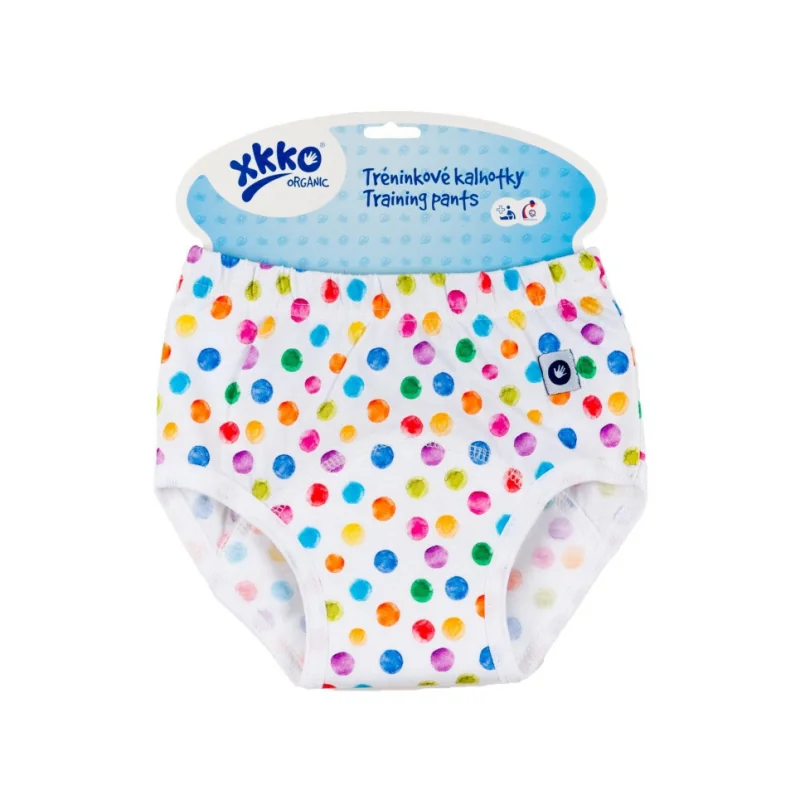 XKKO Tréningové nohavičky Organic - Watercolor Polka Dots, veľkosť L ORGTP0403