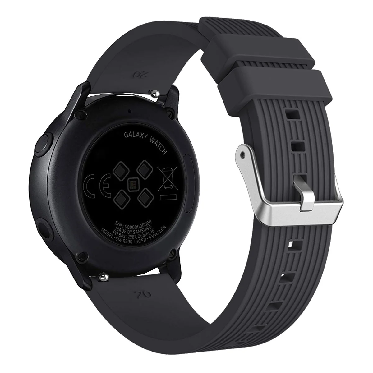Bstrap Silicone Line (Small) remienok na Samsung Galaxy Watch Active 2 40/44mm, black 40/44mm, black