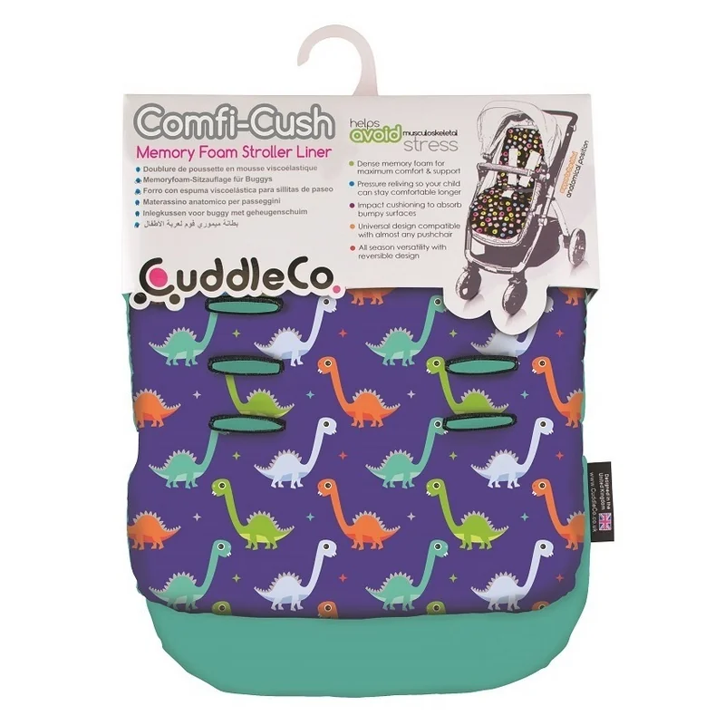 CuddleCo Comfi-Cush vložka do kočíka 80×33 cm Dinosaury