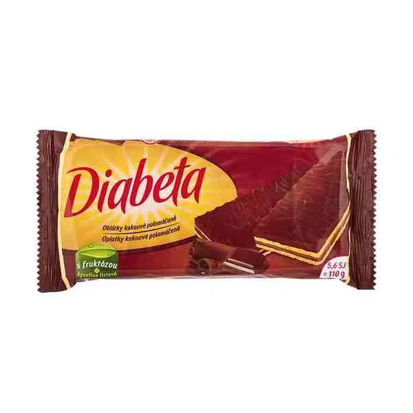 DIABETA kakaové sušienky polomáčané v dia poleve 1×90 g, zdravá sladkosť
