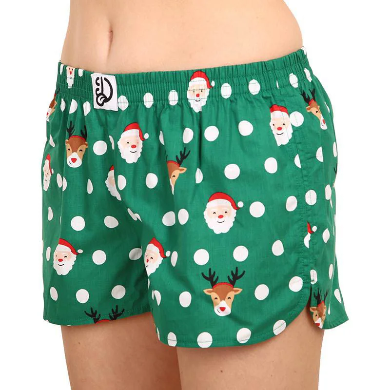 Veselé dámske trenky Santa a Rudolf (DWLB002) M