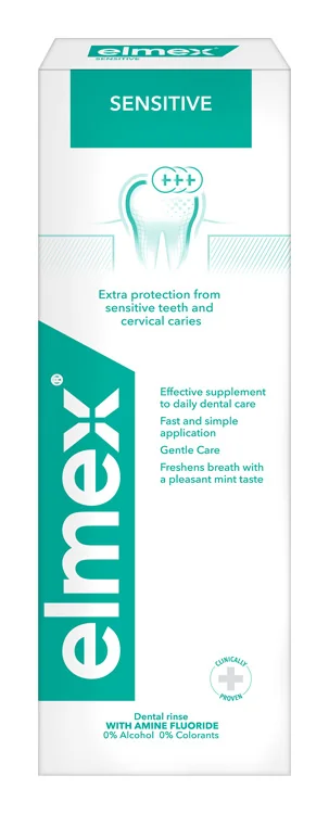 ELMEX SENSITIVE PLUS ÚSTNA VODA 1×400 ml, ústna voda