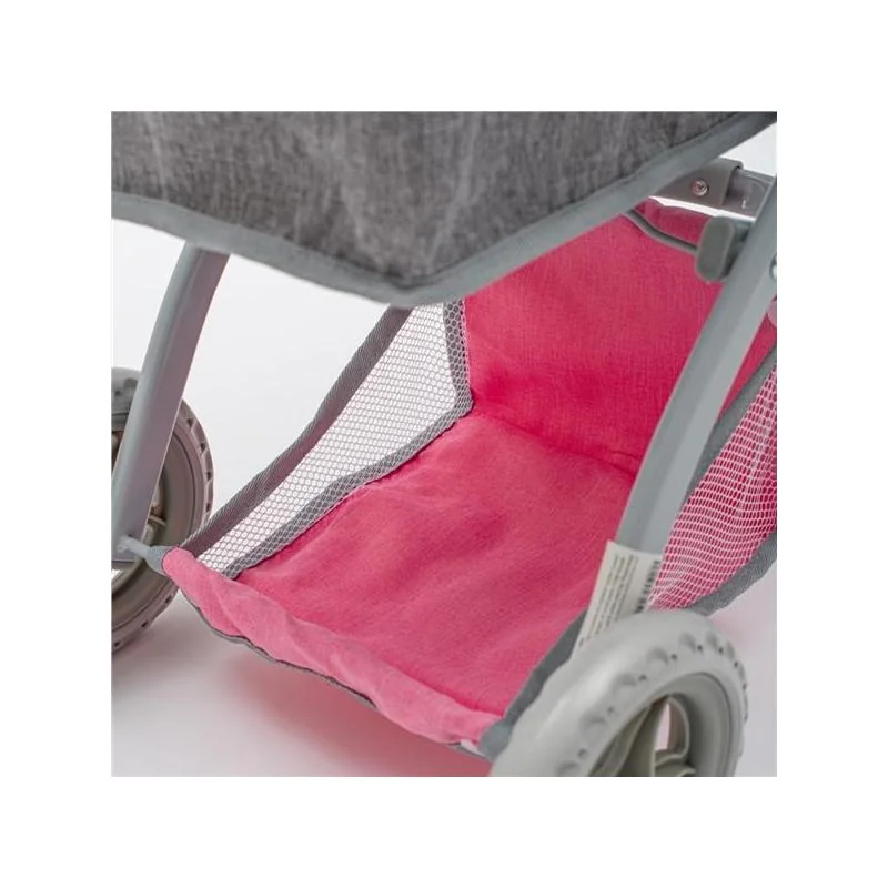 Kočík pre bábiky 2v1 Baby Mix Sophie pink-grey , 20C56090