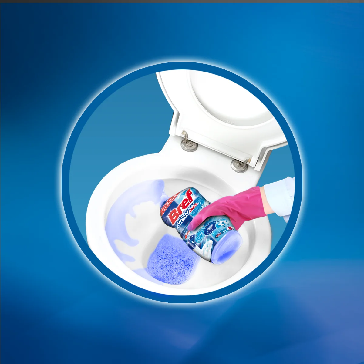 Bref Power Aktiv Gel WC čistič Ocean 1×700 ml, WC čistič