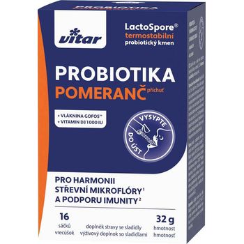 VITAR Probiotiká + Vláknina + Vitamín C,D 1×16 kusov