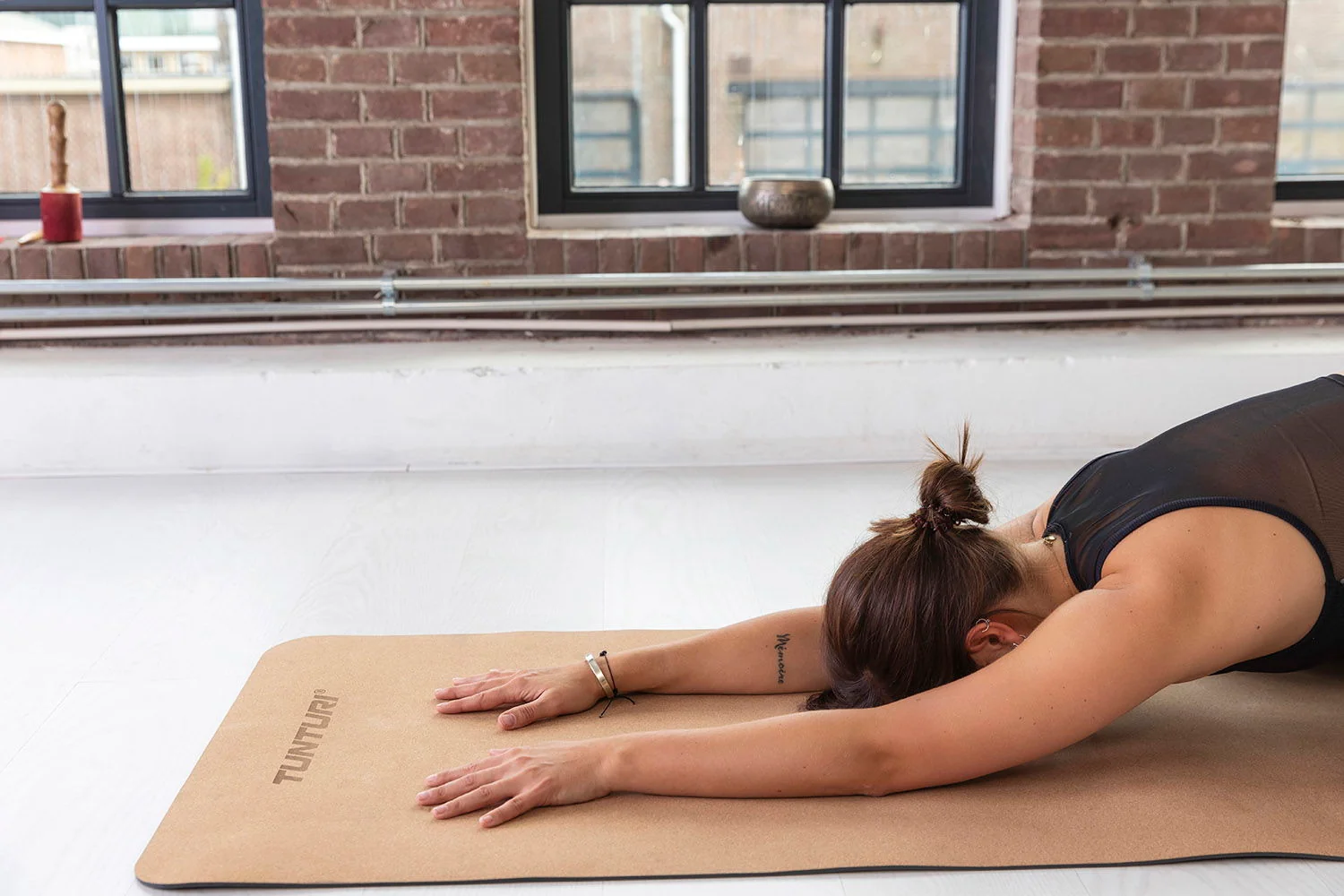Podložka na jogu - korková Cork TPE Yoga Mat
