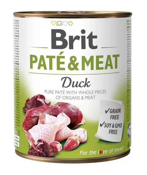 Brit Konzerva Paté & Meat Duck 800g 1×800 g, konzerva pre psy