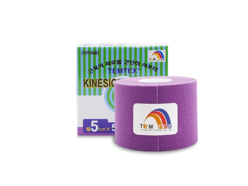 Temtex kinesio tape Classic, fialová tejpovacia páska 5cm x 5m 1×1 ks, tejpovacia páska