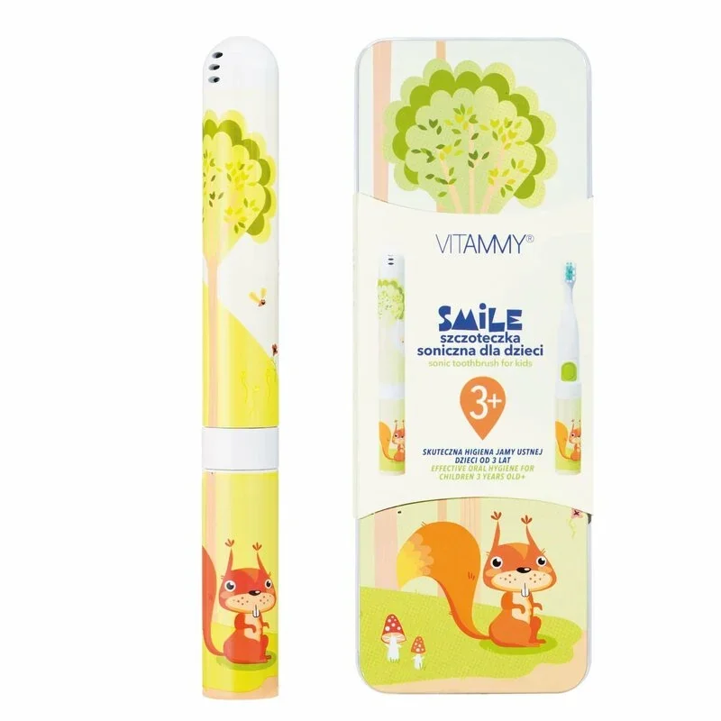 VITAMMY SMILE detská sonická zubná kefka Veverička + DODO MEMO pexeso 