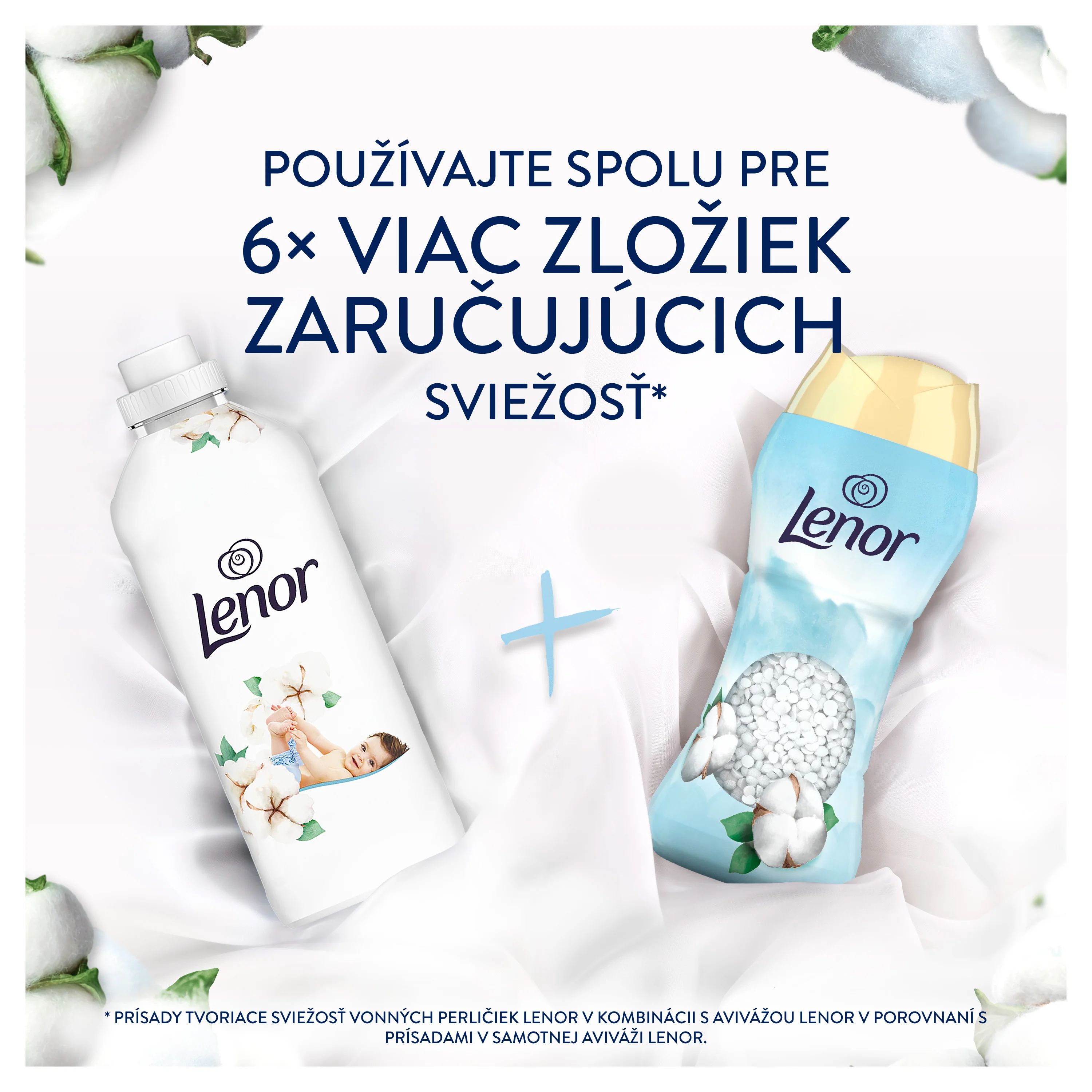 Lenor Light Cotton Fresh perličky do prania 195 g
