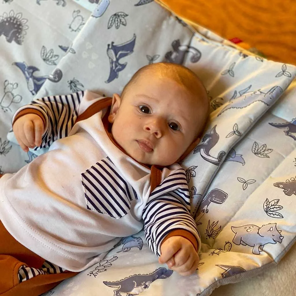 Obojstranný Set z Velvet do kočíka New Baby lapač snov sivý ,