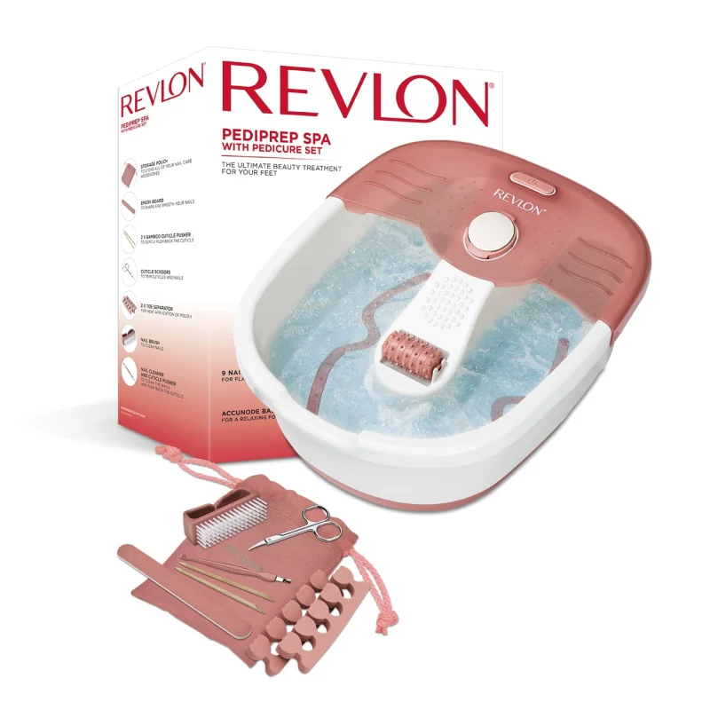 REVLON perličková masážna kúpeľ na nohy so sadou na pedikúru