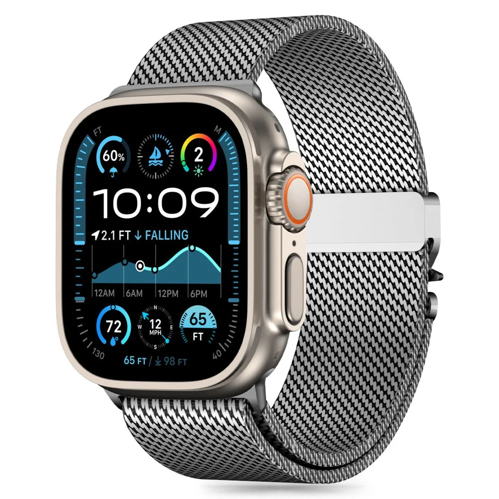 Tech-Protect Milano remienok na Apple Watch 44/45/46/49mm, silver