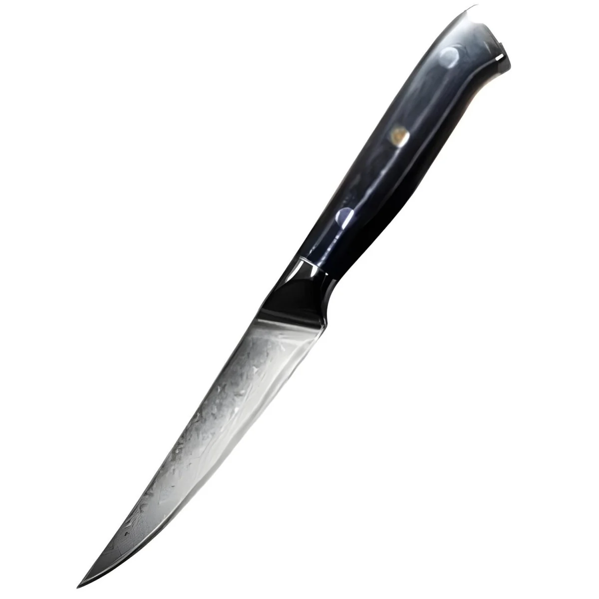 Damaškový kuchynský nôž-Utility/Čierna 11,5cm čepeľ, 22cm