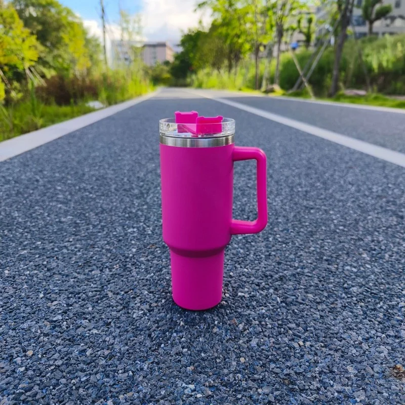 Livefy pohár so slamkou Happycup 1l, ružový