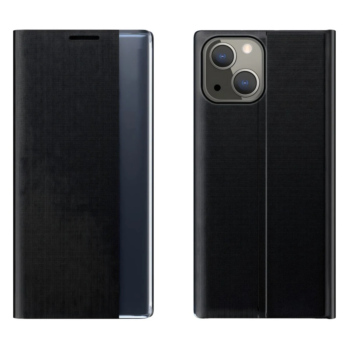Knižkové otváracie puzdro pre iPhone 13 Mini - čierna