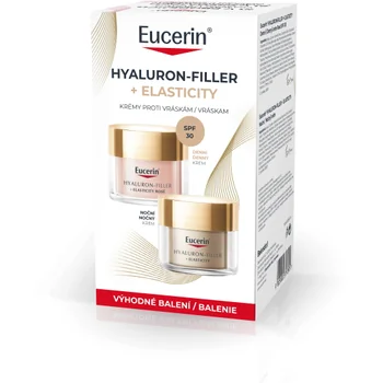 Eucerin HYALURON-FILLER + ELASTICITY Denný krém Rosé SPF 30, 50 ml + Nočný krém, 50 ml 50 ml + 50 ml