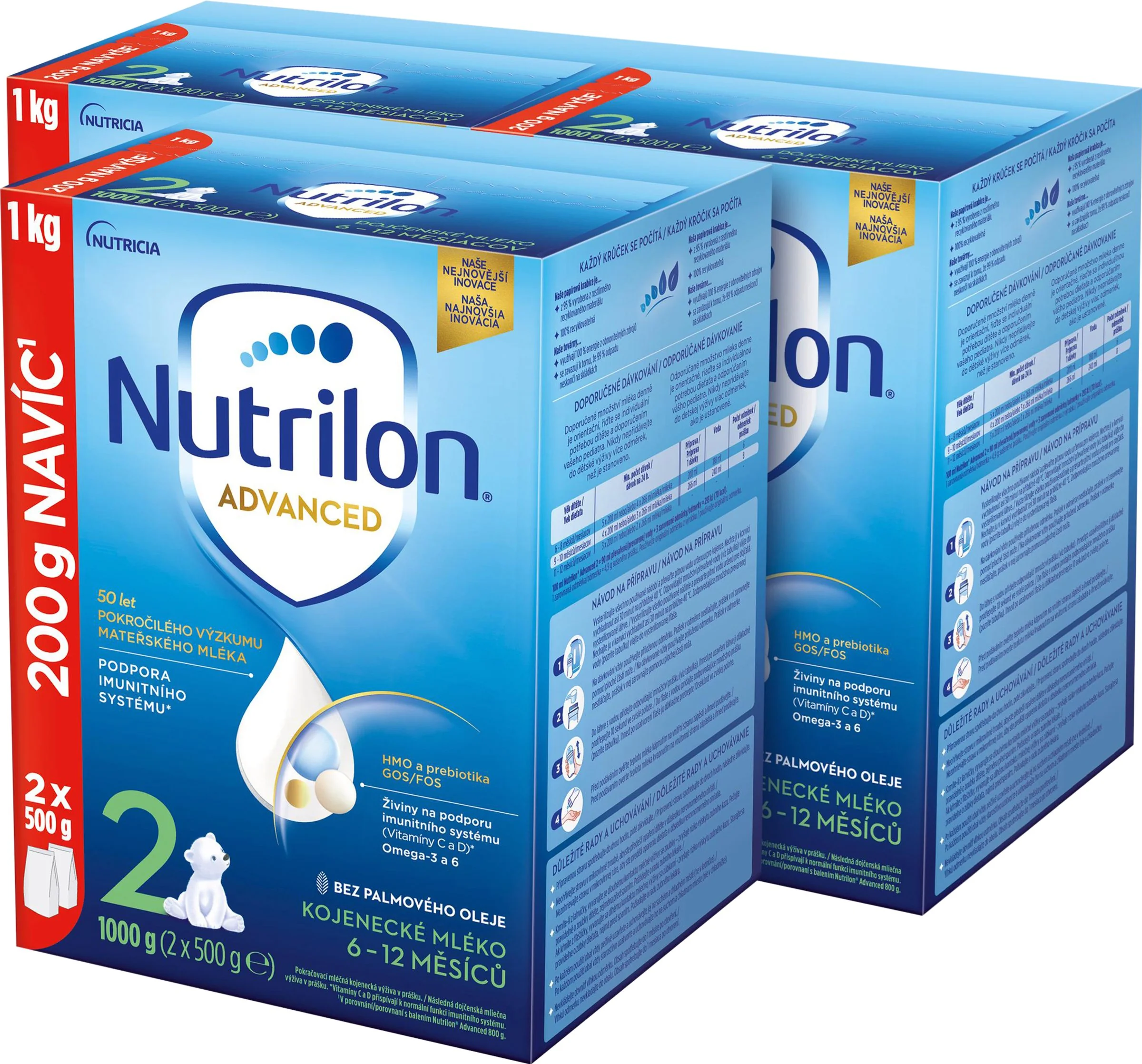 NUTRILON Advanced 2 3×1000 g, dojčenská výživa
