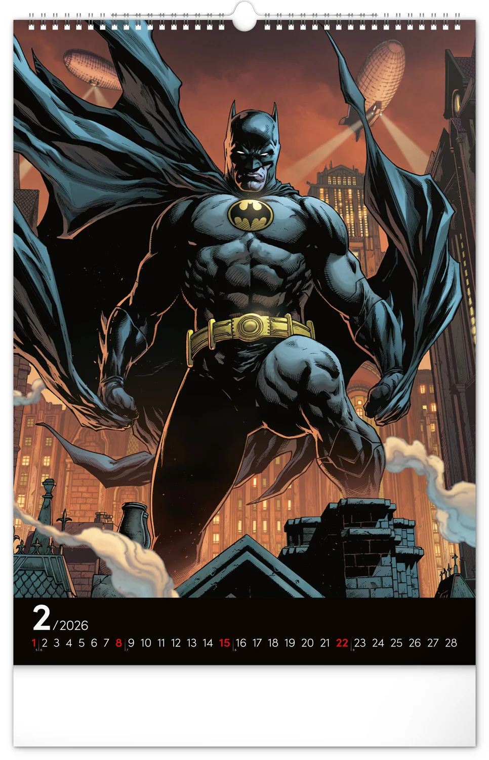 NOTIQUE Nástenný kalendár Batman Dark 2026, 33 x 46 cm