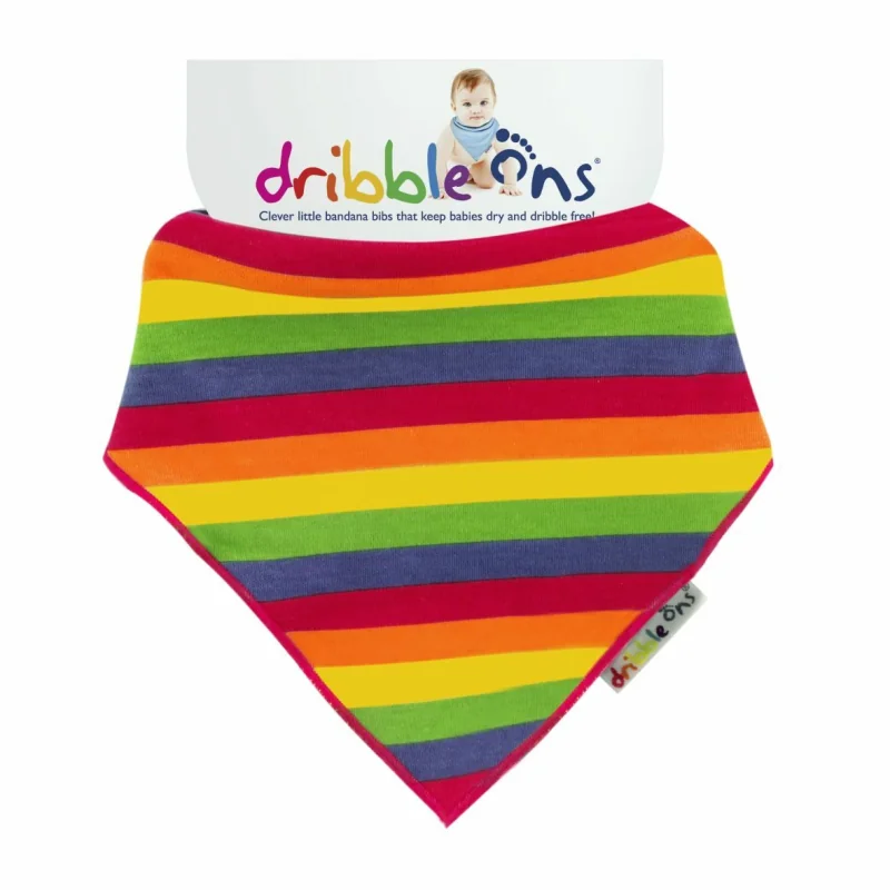 Dribble Ons Designer Rainbow šatkový podbradník