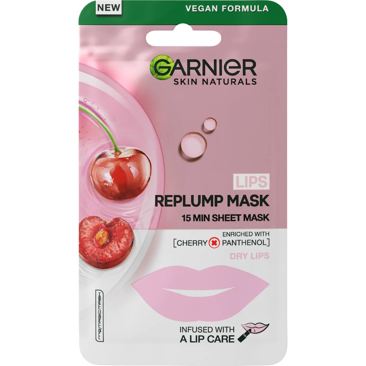 Garnier textilná maska na pery 1×5 g, textilná maska na pery