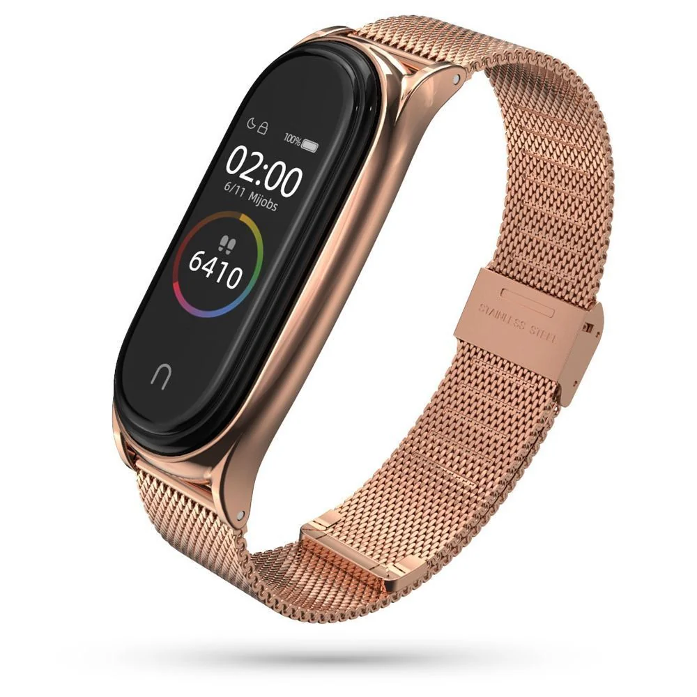 Tech-Protect Milanese remienok na Xiaomi Mi Band 7 rose gold