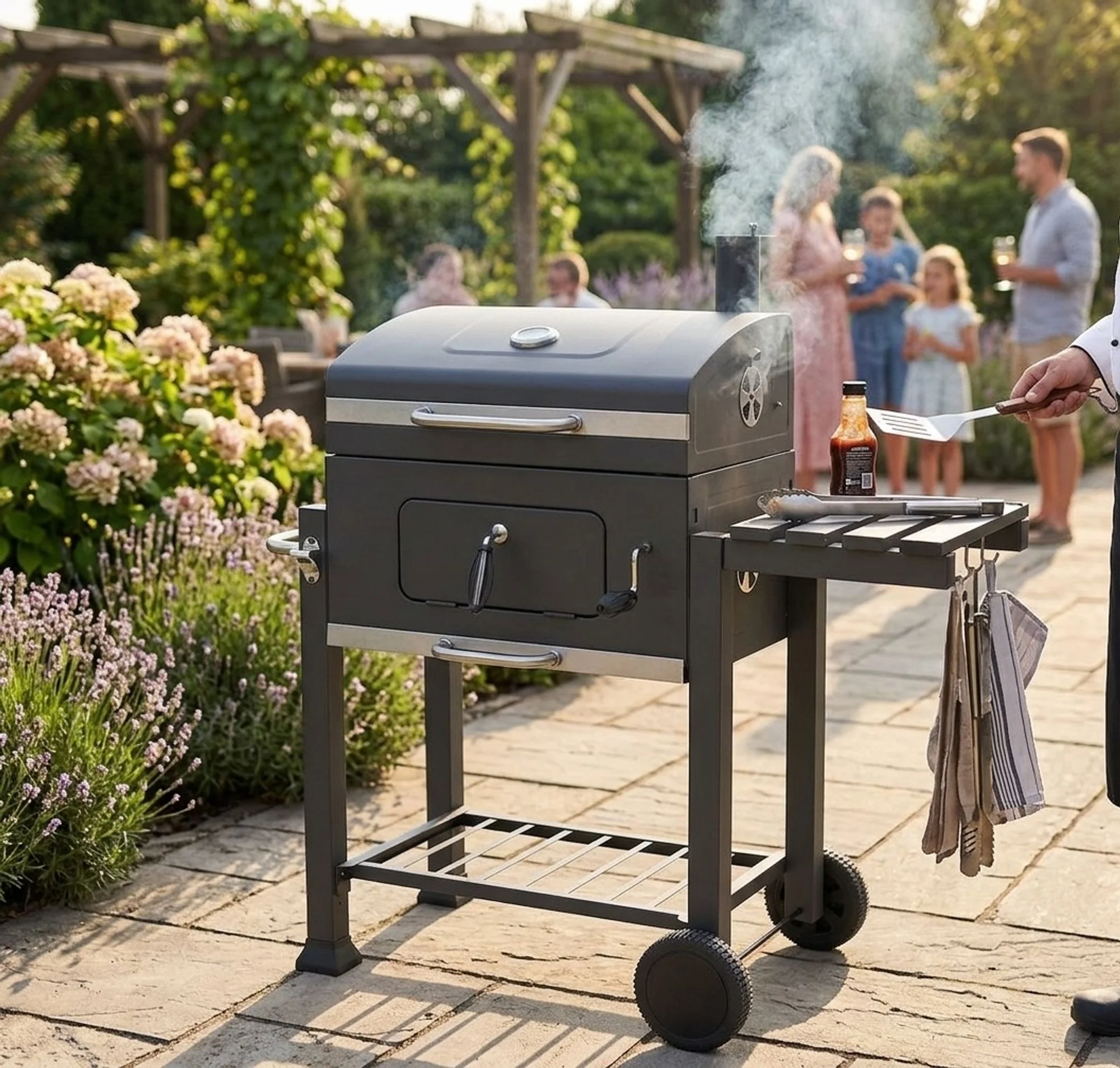 Strend Pro gril Konzul, 1 ks BBQ, na drevené uhlie, 117x66x108 cm
