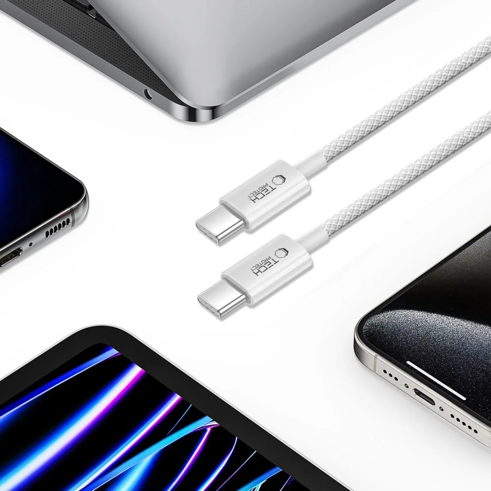 Tech-Protect Ultraboost Lite kábel USB-C / USB-C PD 60W / 3A 1m, sivý