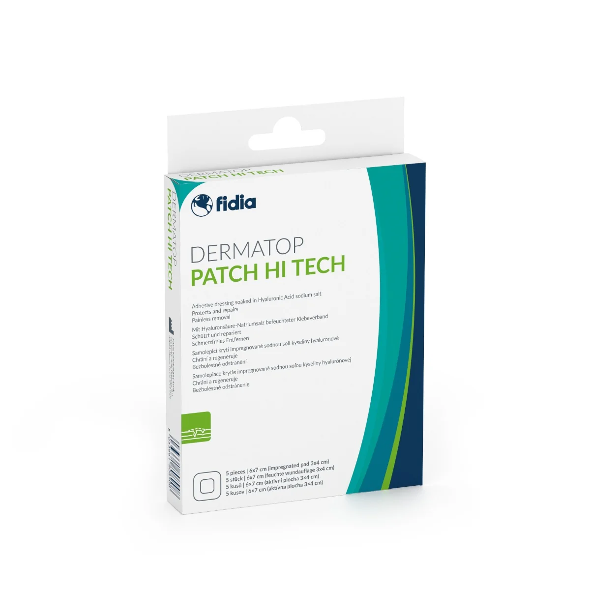 DERMATOP PATCH HI TECH 6x7cm (aktívna plocha 3x4cm) 5 ks