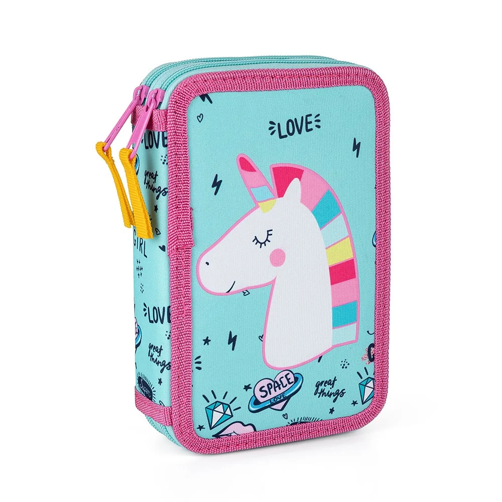 Dvojposchodový prázdny peračník Unicorn iconic 21 x 12 x 4 cm