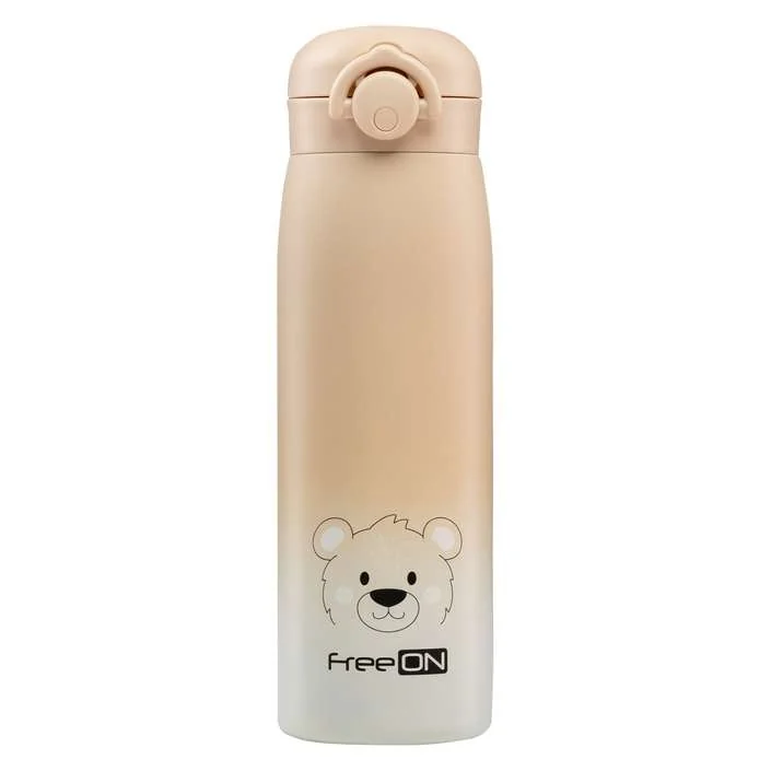 Termofľaša 480ml FreeeON - béžový medvedík