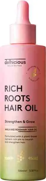 Delhicious, Rich Roots Amla & Rosemary Hair Oil 1×100 ml, olej na vlasy