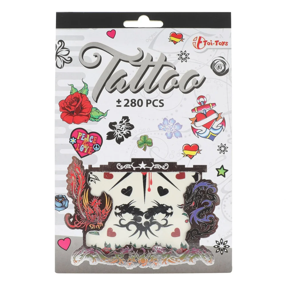TATTOO Blok s aplikáciou. 280 tetovacích nálepiek 2ks-Toi Toys